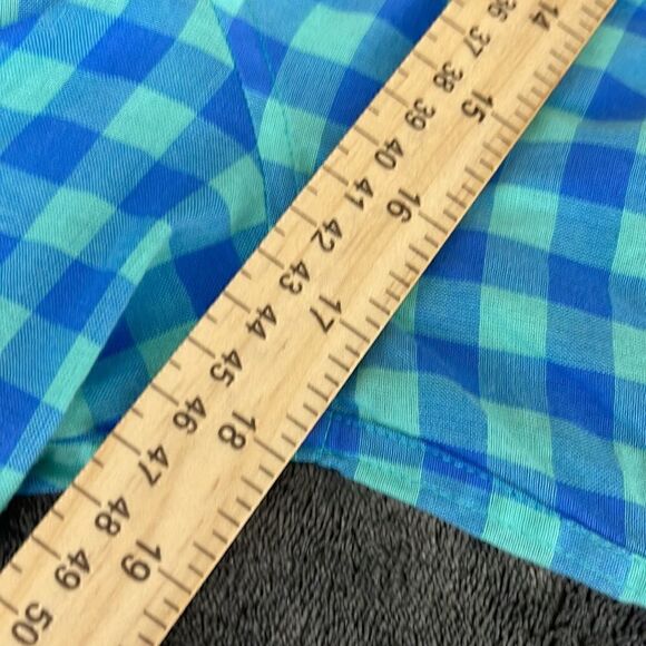 Vineyard vines Shirt Womens Size 2 pop over roll up sleeves gingham Cotton - Picture 8 of 9
